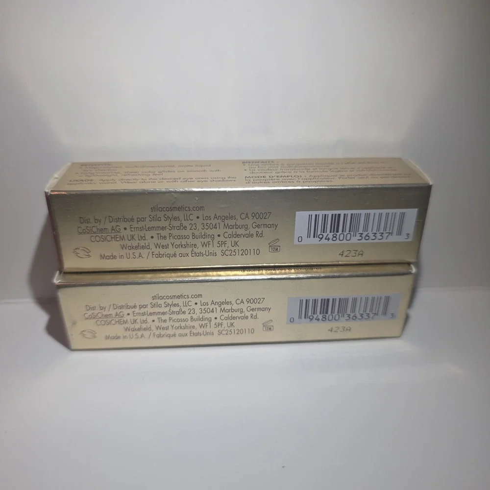 STILA‎ Suede Shade Liquid Eye Shadow  Sheer Terracotta Full Size NIB Set Of 2